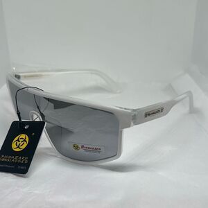 Biohazard Mirrored Shield Sunglasses – Model BZ66302